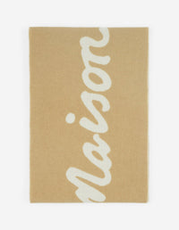 Écharpe à logo Maison Kitsuné en laine - Light Camel