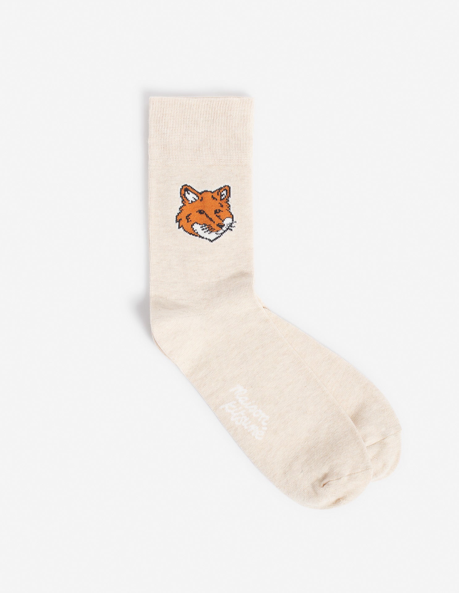 Fox Head Socks - Light Beige Melange
