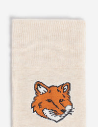 Fox Head Socks - Light Beige Melange