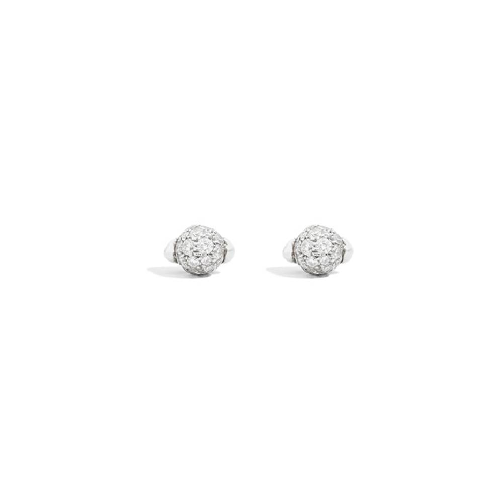 Boucles d'oreilles M'ama non M'ama en Or blanc 18K & Diamant
