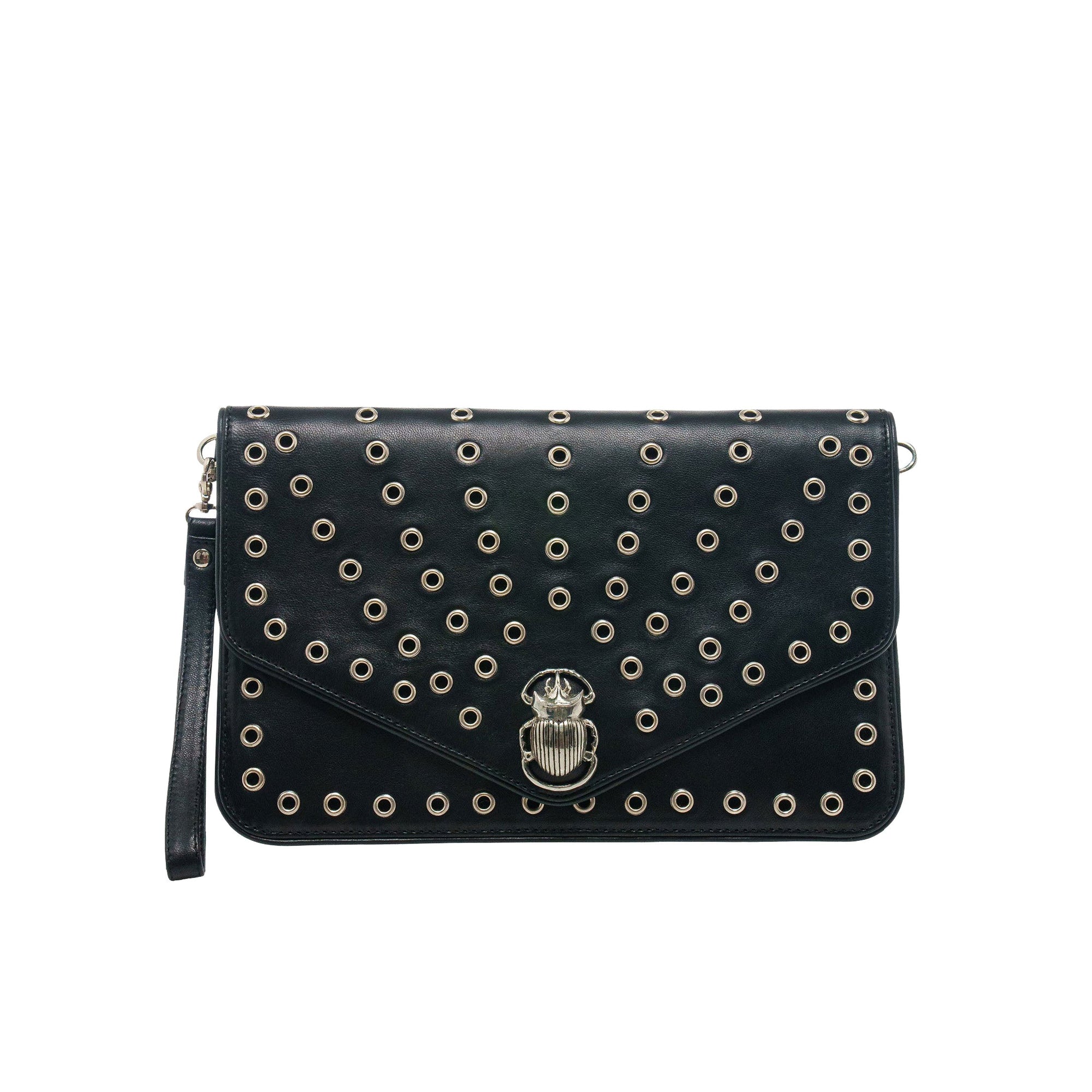 Pochette Alicia en cuir nappa - Noir
