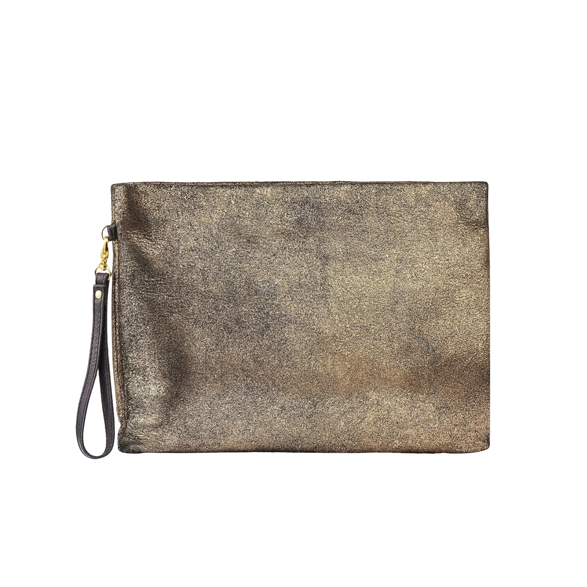 ZZ HORS LIGNE Grande pochette Lou en cuir - Or