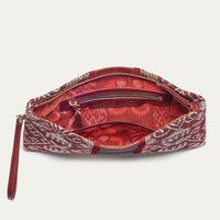 ZZ HORS LIGNE Pochette Lou en lézard - Bordeaux