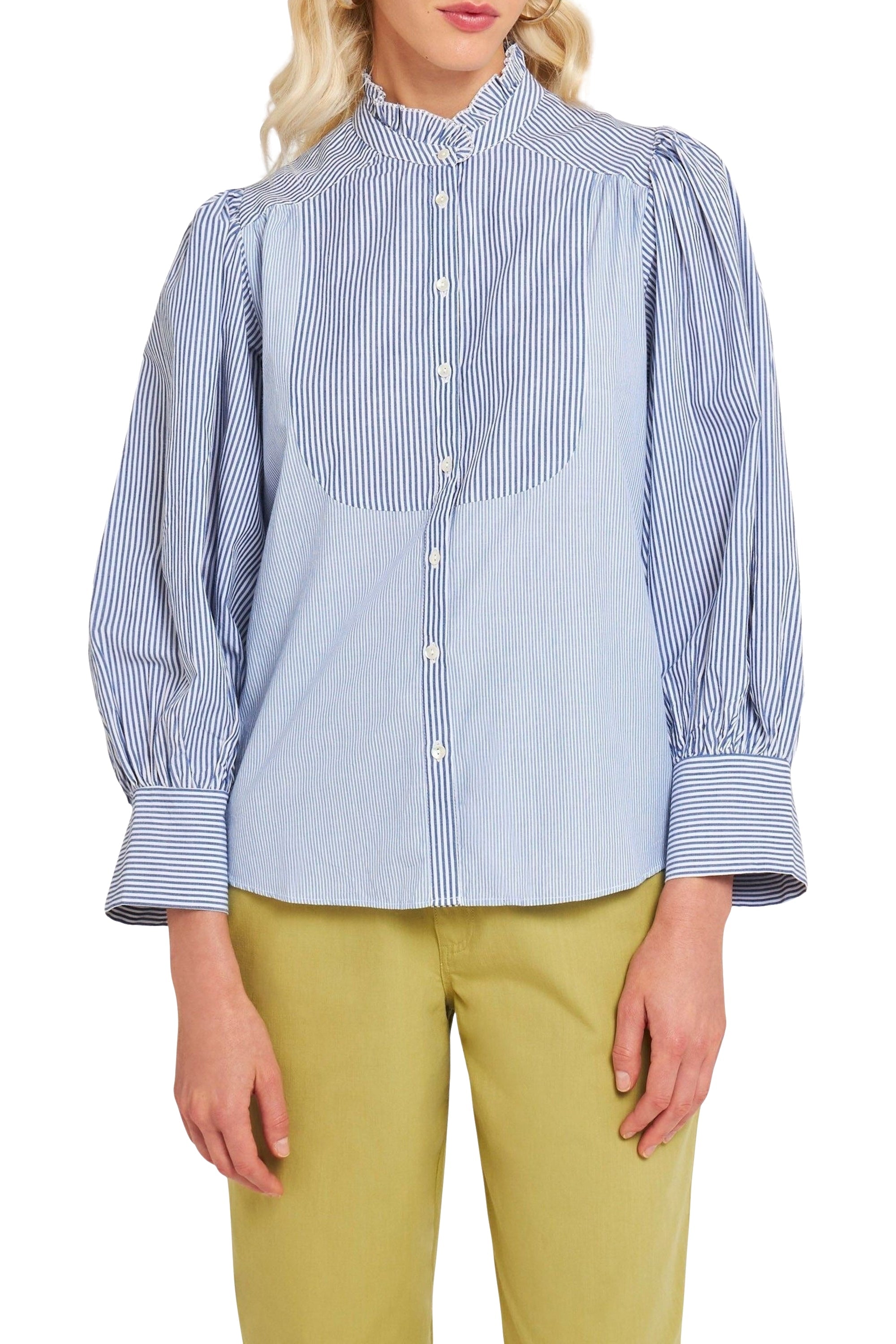 BLUE POLETTE BLOUSE