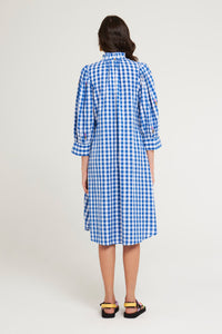 Robe brodée Polly - Blue