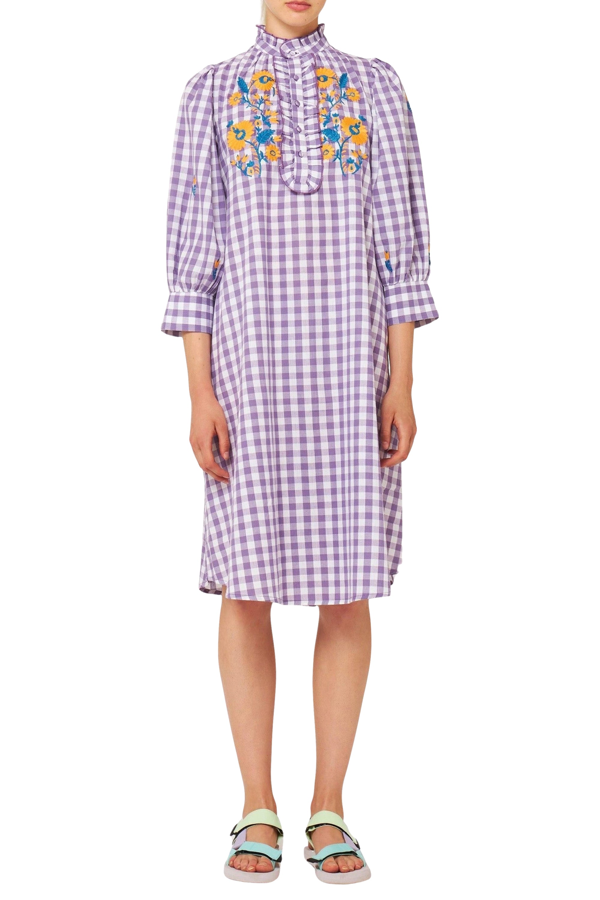 Robe brodée Polly - Purple