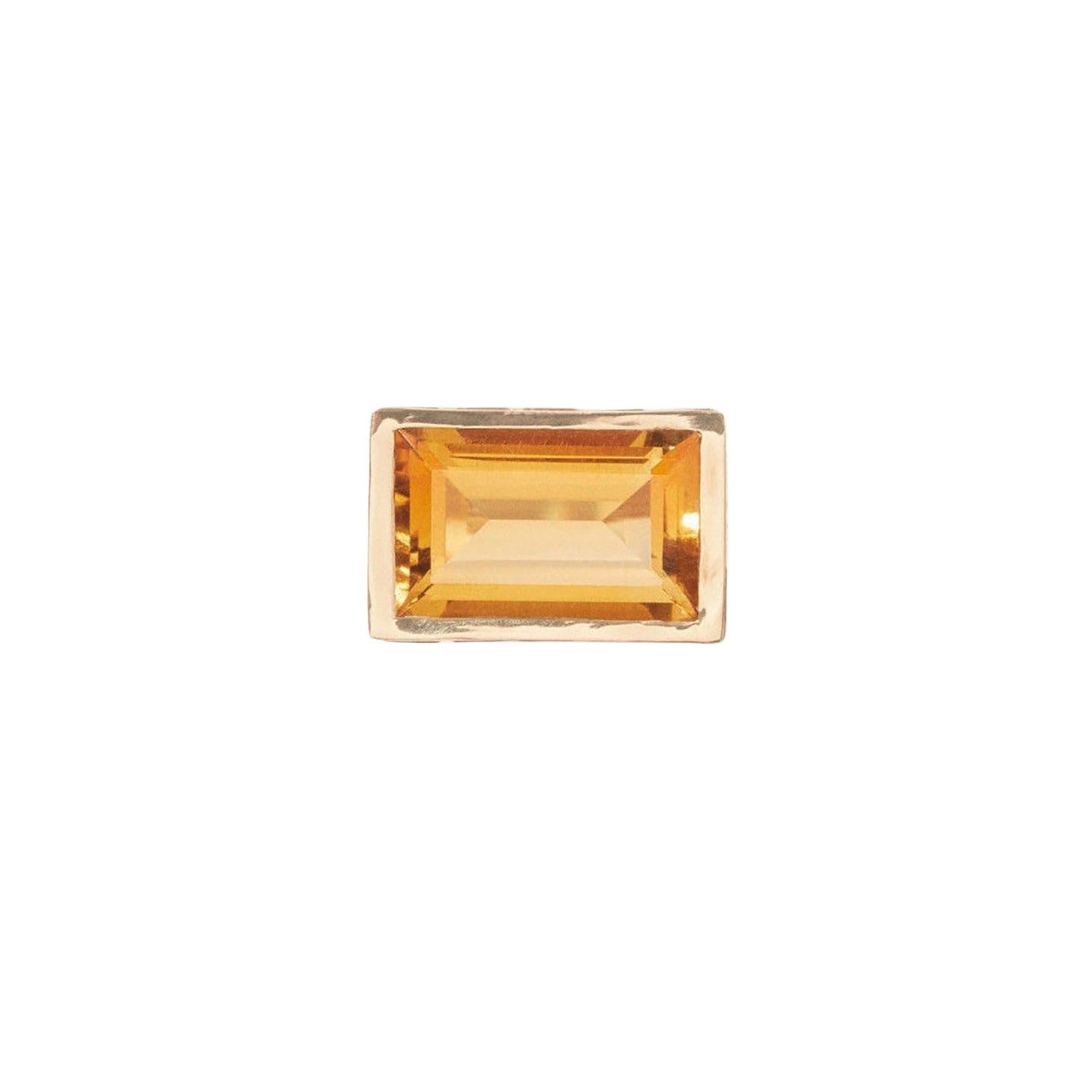 Chevalière Poppy en or jaune - Citrine