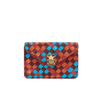 Porte-cartes Alex en cuir - Tricolore Tressé