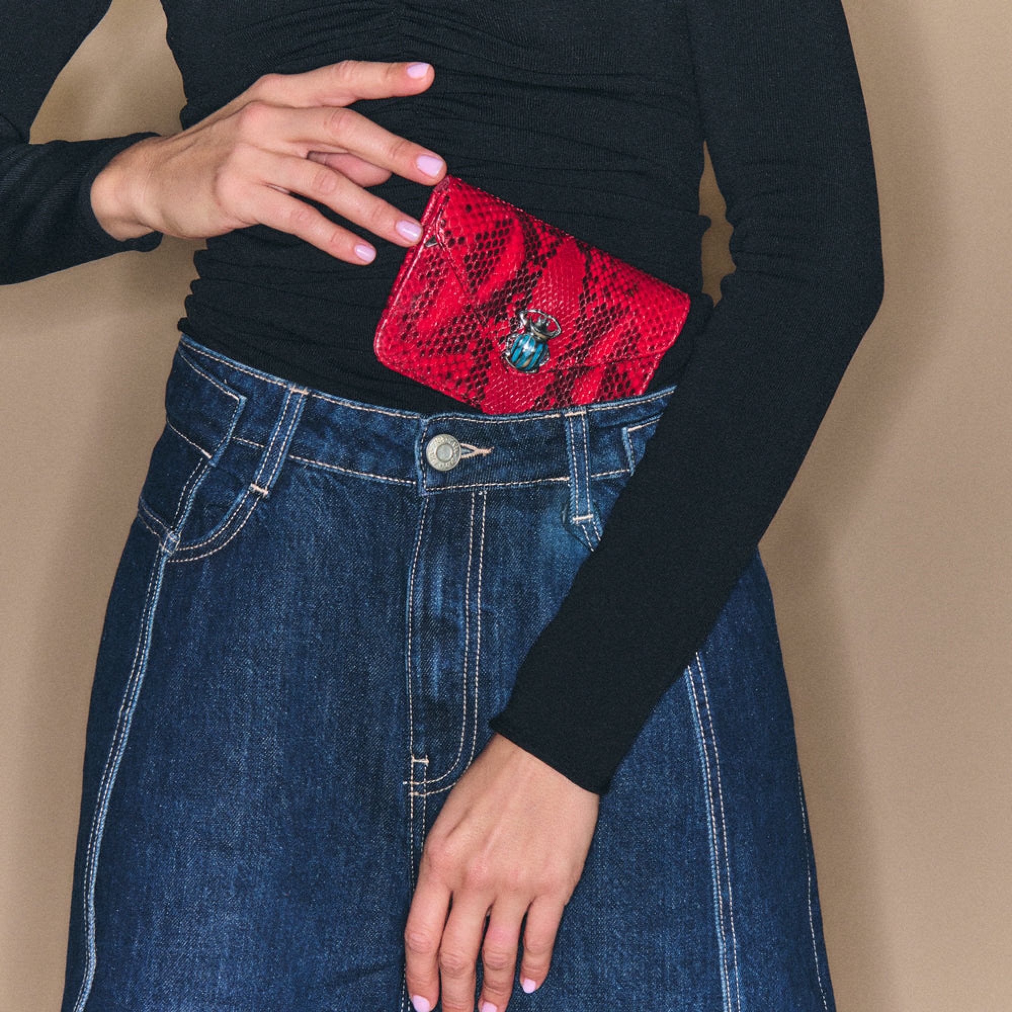 Porte-cartes Alex en python - Rubis