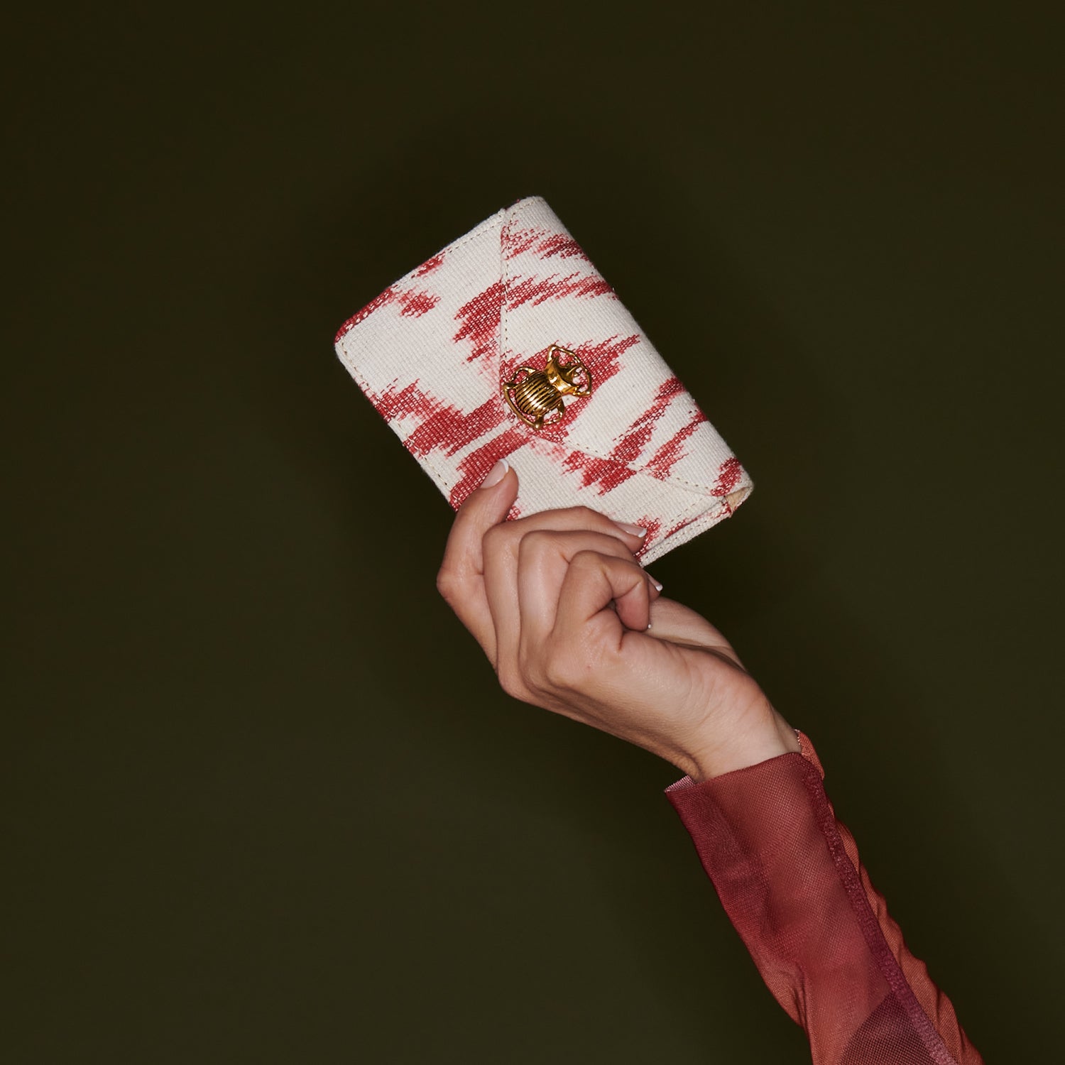 ZZ HORS LIGNE Porte-cartes Alex en toile - Timor Rouge