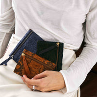 Porte-monnaie Olivia en python - Navy