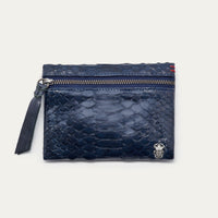Porte-monnaie Olivia en python - Navy