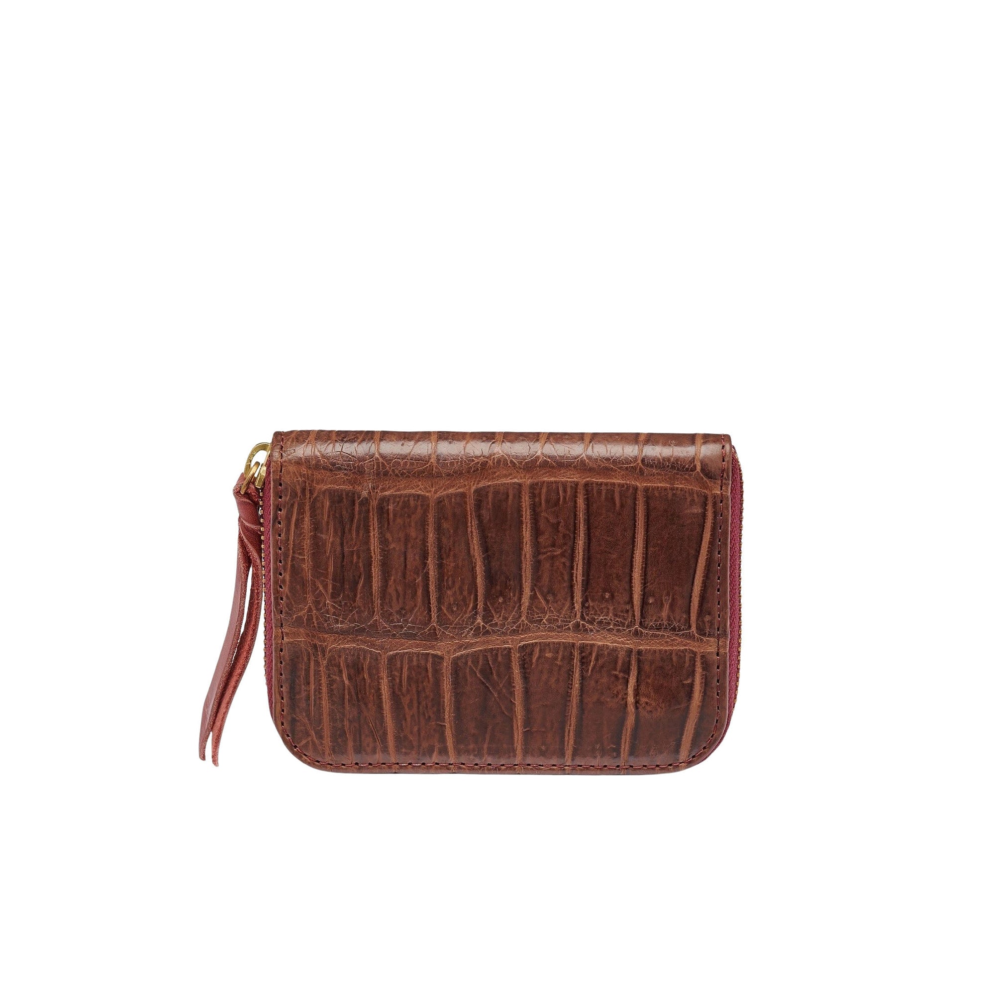 Porte-monnaie Bob en crocodile - Chocolat