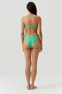 Prague bikini bottoms - Zigzag Green