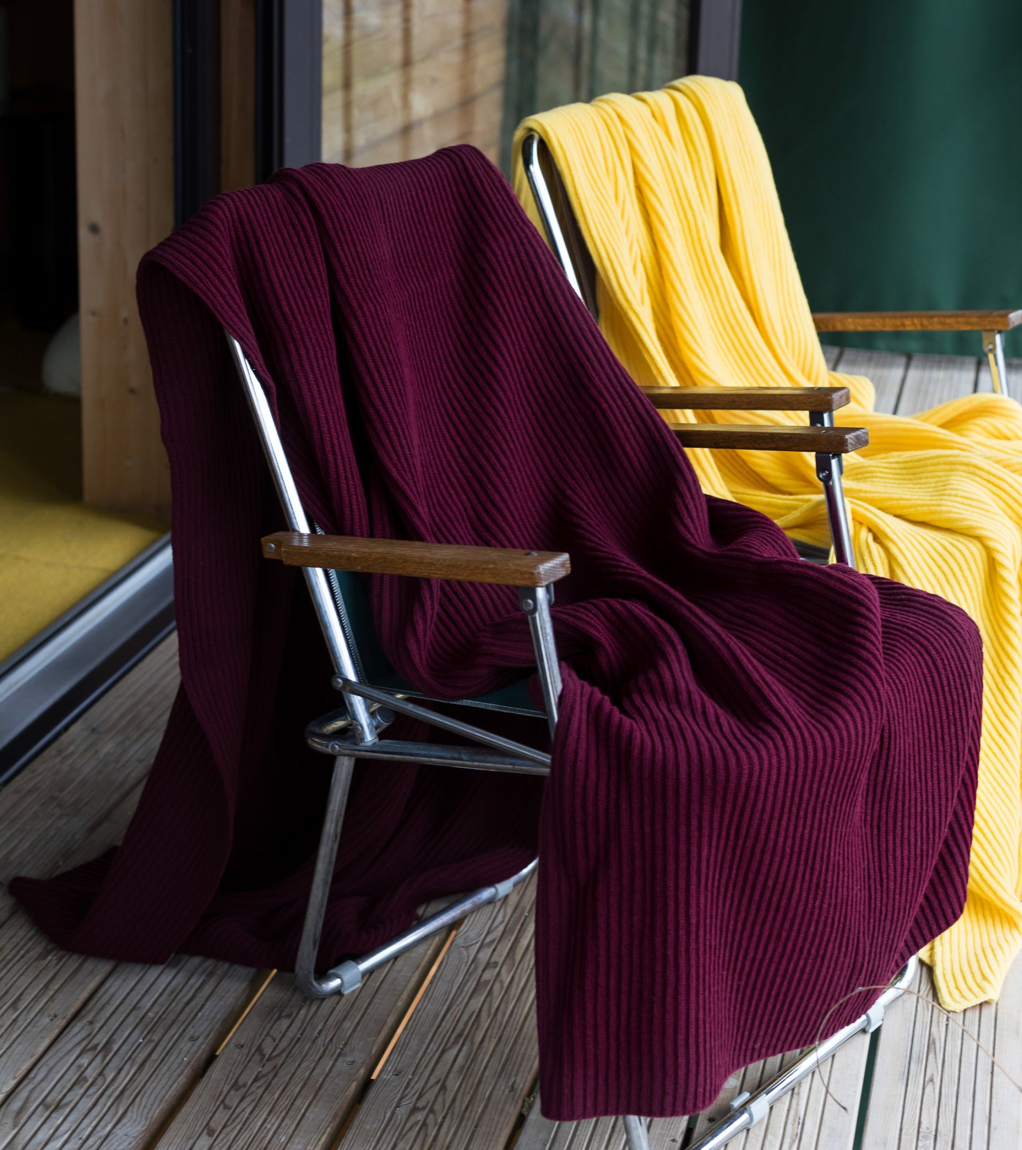 Plaid Baci en laine - Bordeaux