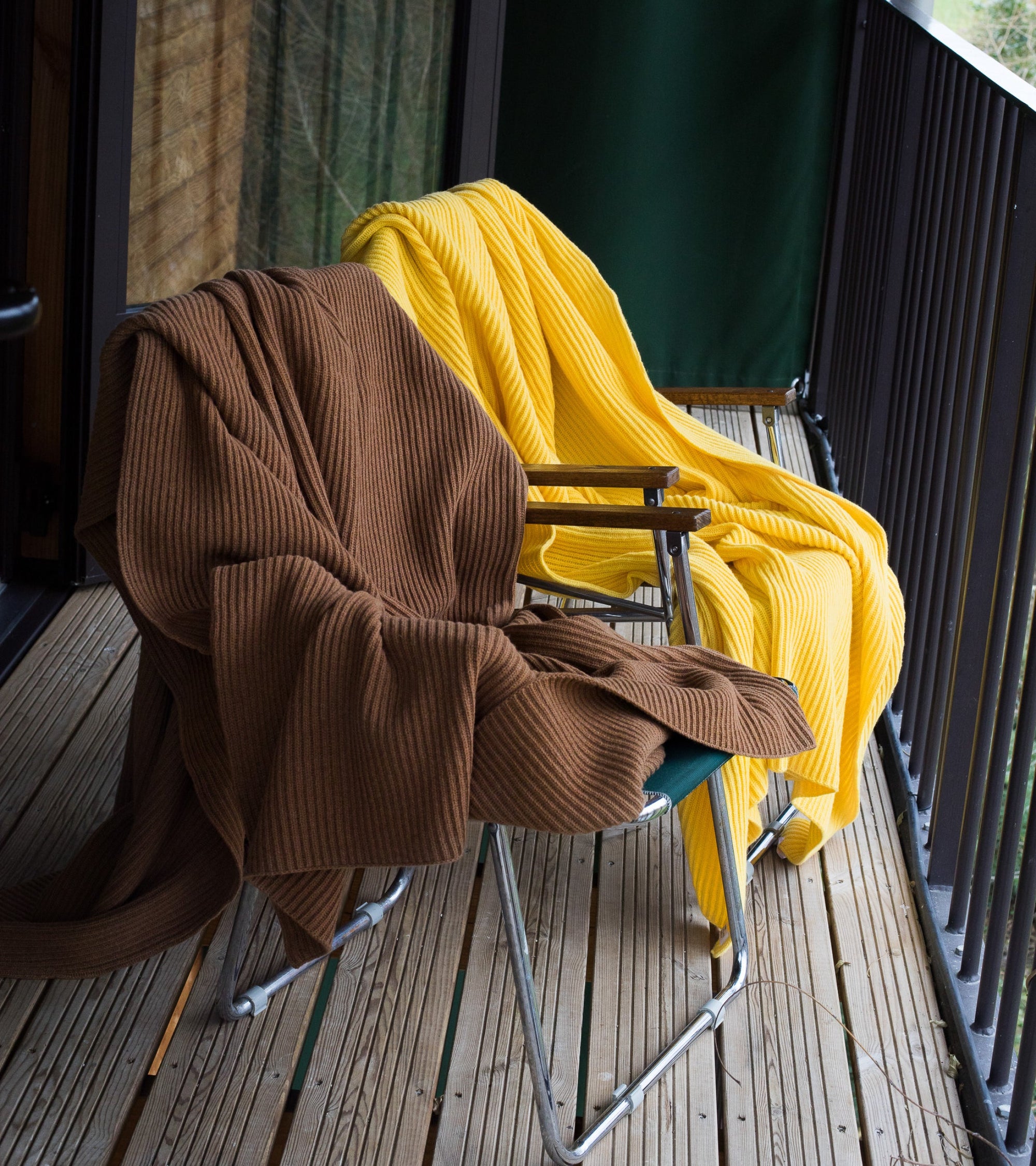 Plaid Baci en laine - Marron