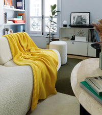 Plaid Baci en laine - Jaune