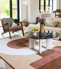 Tapis Roma 300x400 en laine - Beige rosé