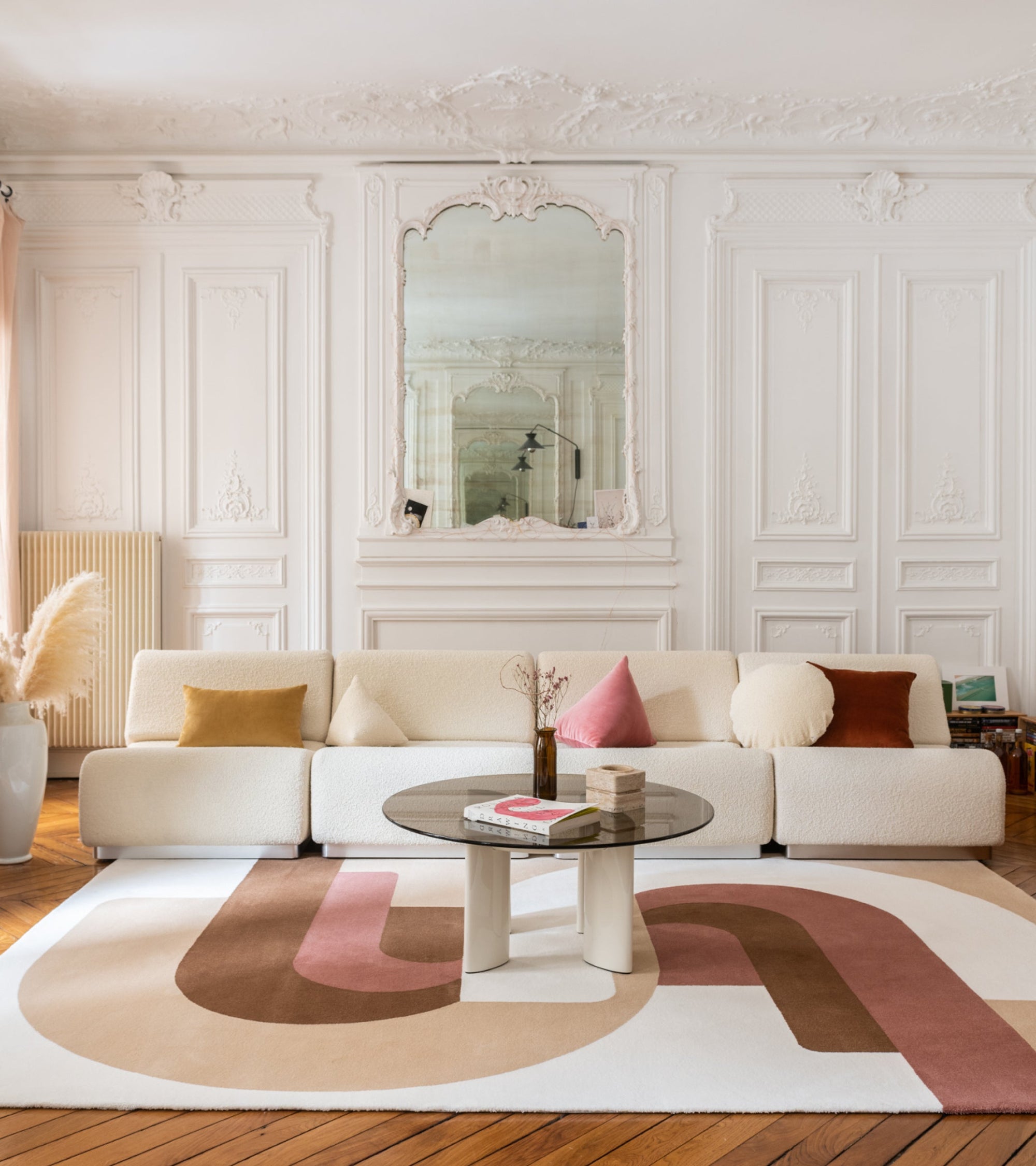 Tapis Roma 300x400 en laine - Beige rosé