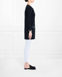 Cardigan Prima orné de perles - Black
