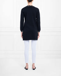 Cardigan Prima orné de perles - Black