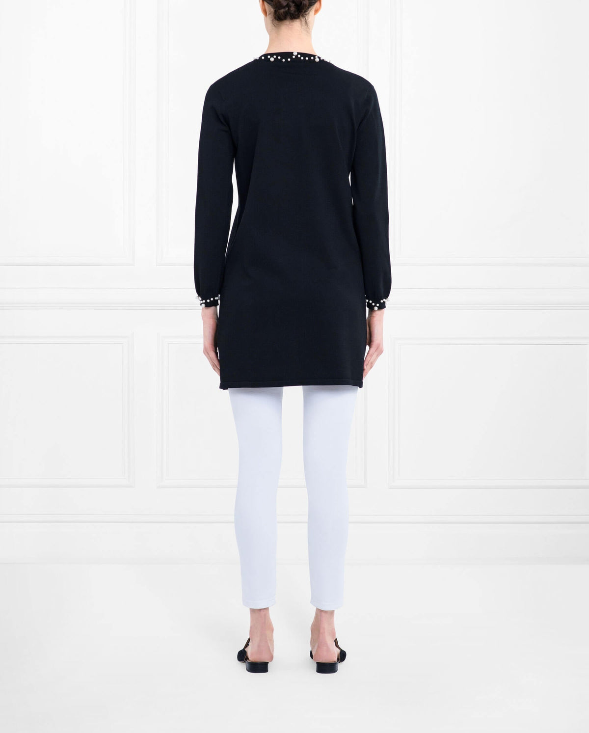 Cardigan Prima orné de perles - Black
