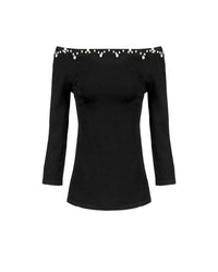 Pull Primera orné de perles - Black