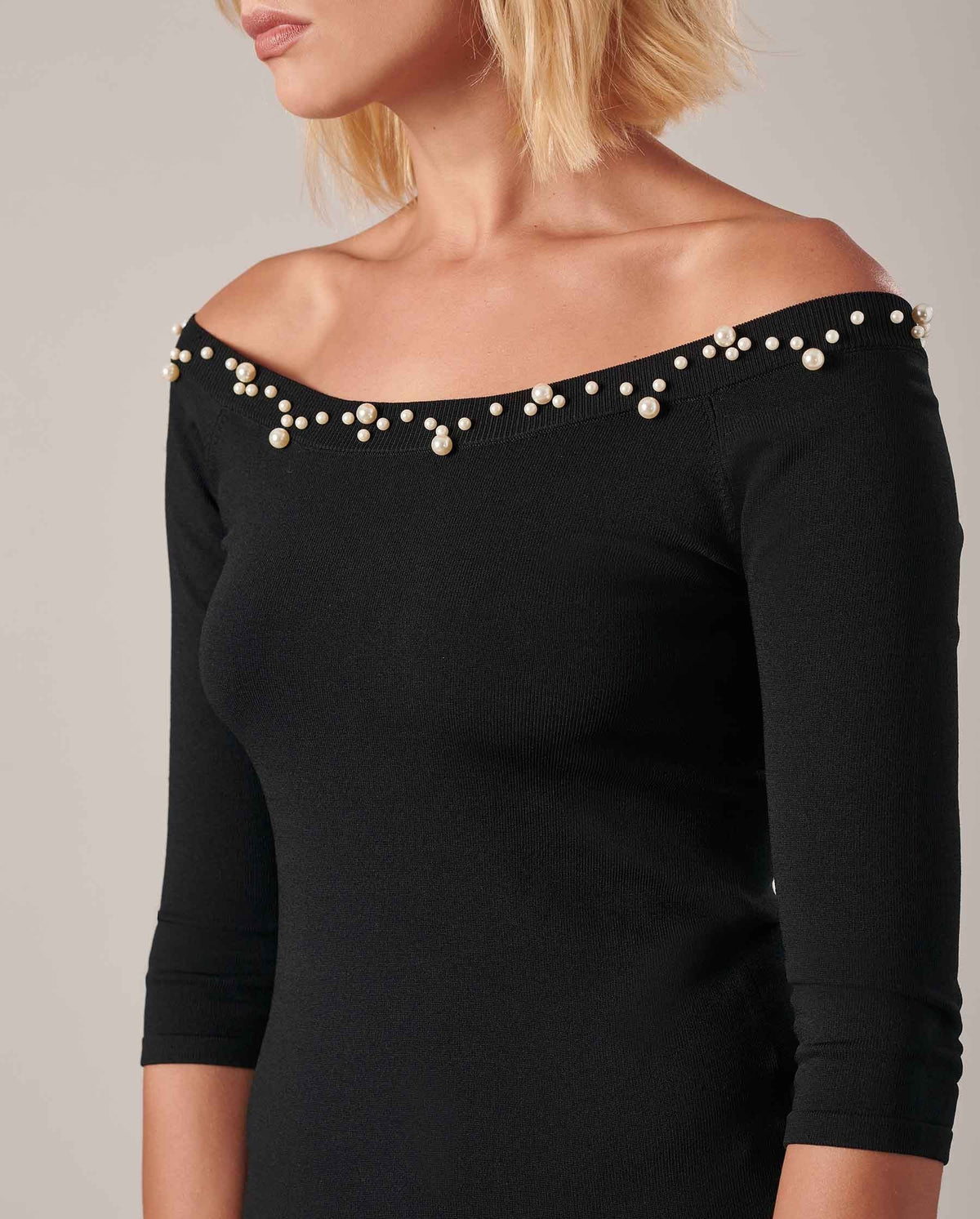 Pull Primera orné de perles - Black
