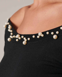 Pull Primera orné de perles - Black