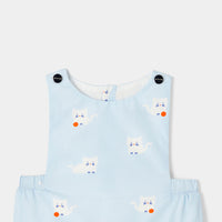 939 QTY / BLEU/MULTICO PAP COMBINAISON/ BLOOMER CAPUCIN