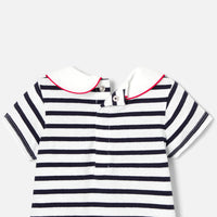0 QTY / BLANC/MARINE PAP ROBE BIBA