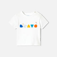 1 QTY / BLANC JACADI PAP TEE-SHIRT CHOCOLAT