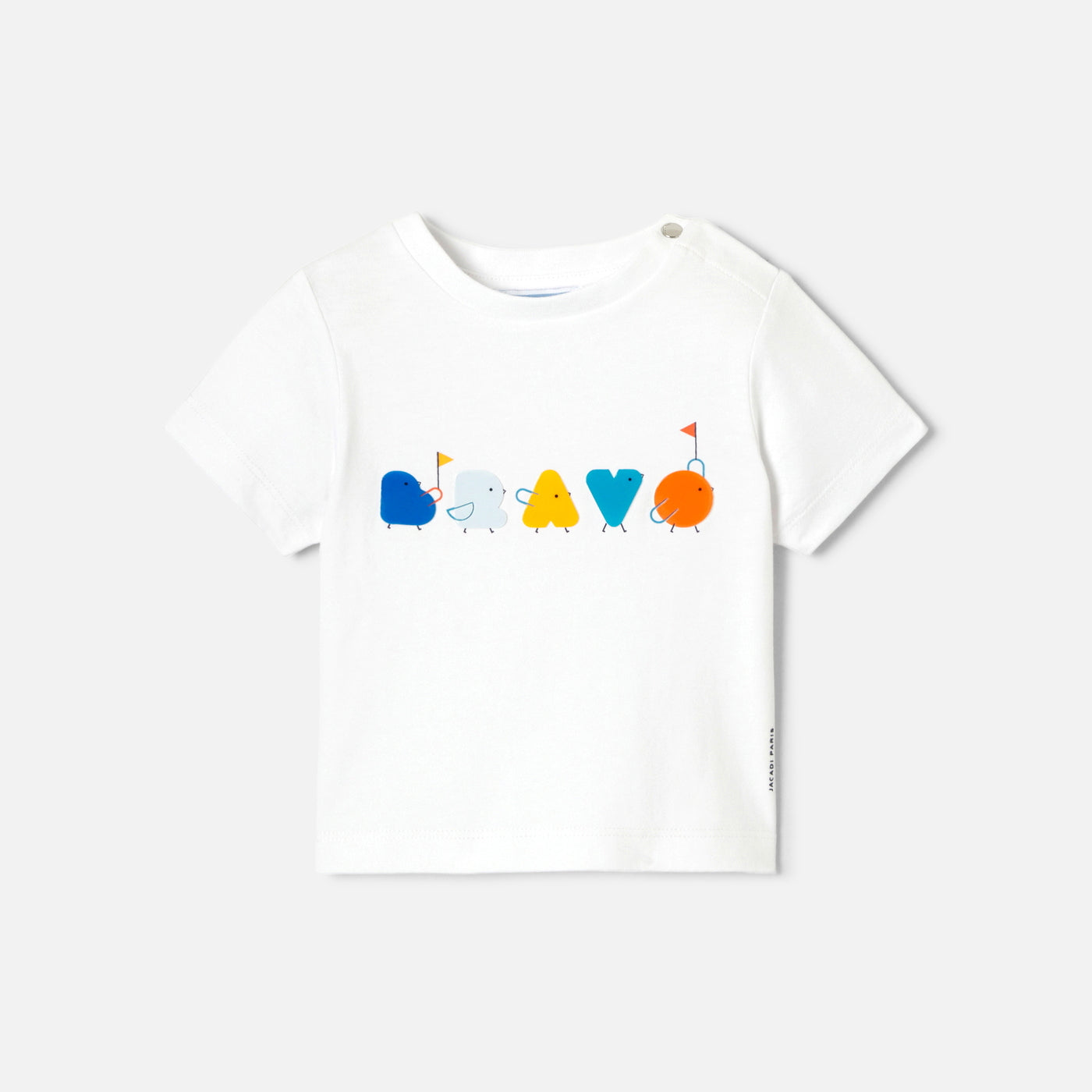 1 QTY / BLANC JACADI PAP TEE-SHIRT CHOCOLAT