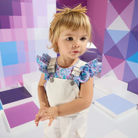 1 QTY / BLANC/MULTICO PAP TUNIQUE / BLOUSE CHOUPINETTE