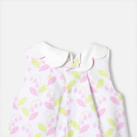 1 QTY / BLANC/MULTICO PAP COMBINAISON/ BLOOMER CAMELIE