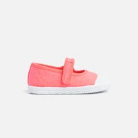 1 QTY / ROSE FLUO CHAUSSURES TOILE PENNY COL