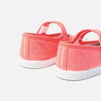 1 QTY / ROSE FLUO CHAUSSURES TOILE PENNY COL