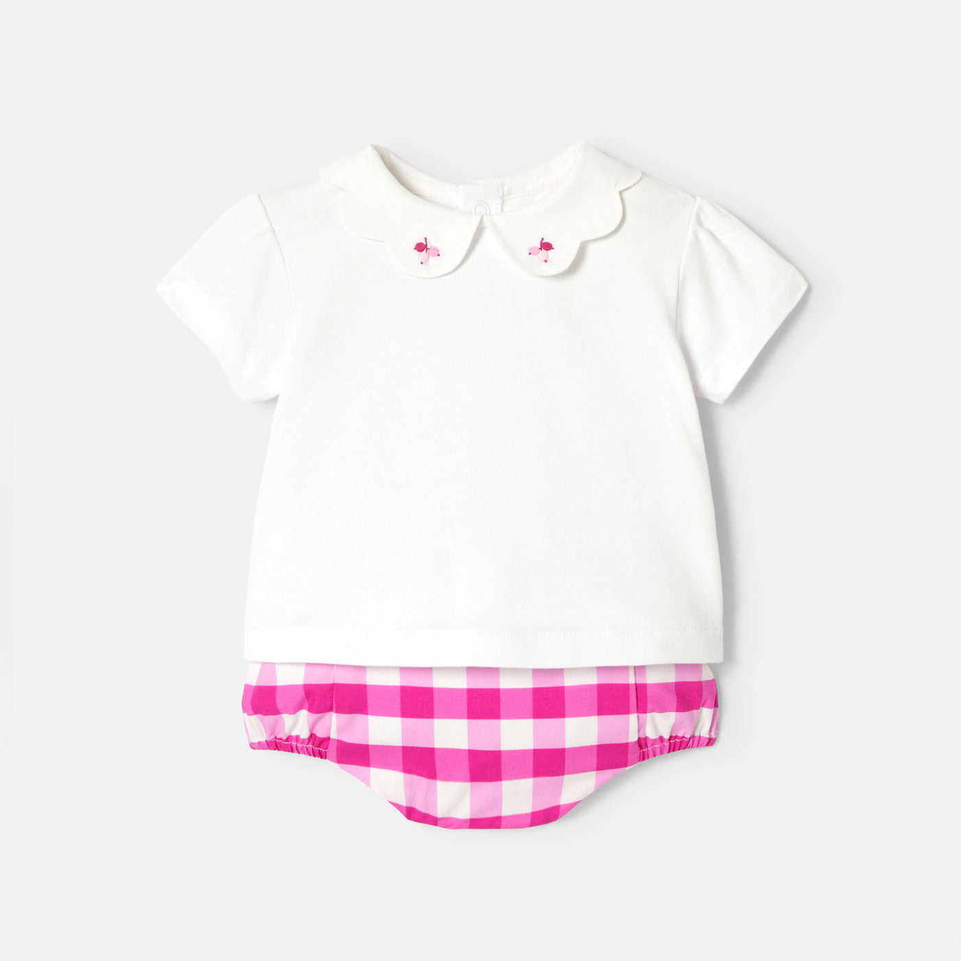 142 QTY / BLANC/ROSE PAP ENSEMBLE CYLIA
