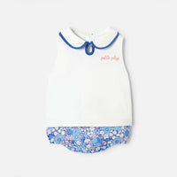 1 QTY / BLANC/MULTICO PAP ENSEMBLE CASSIOPEE