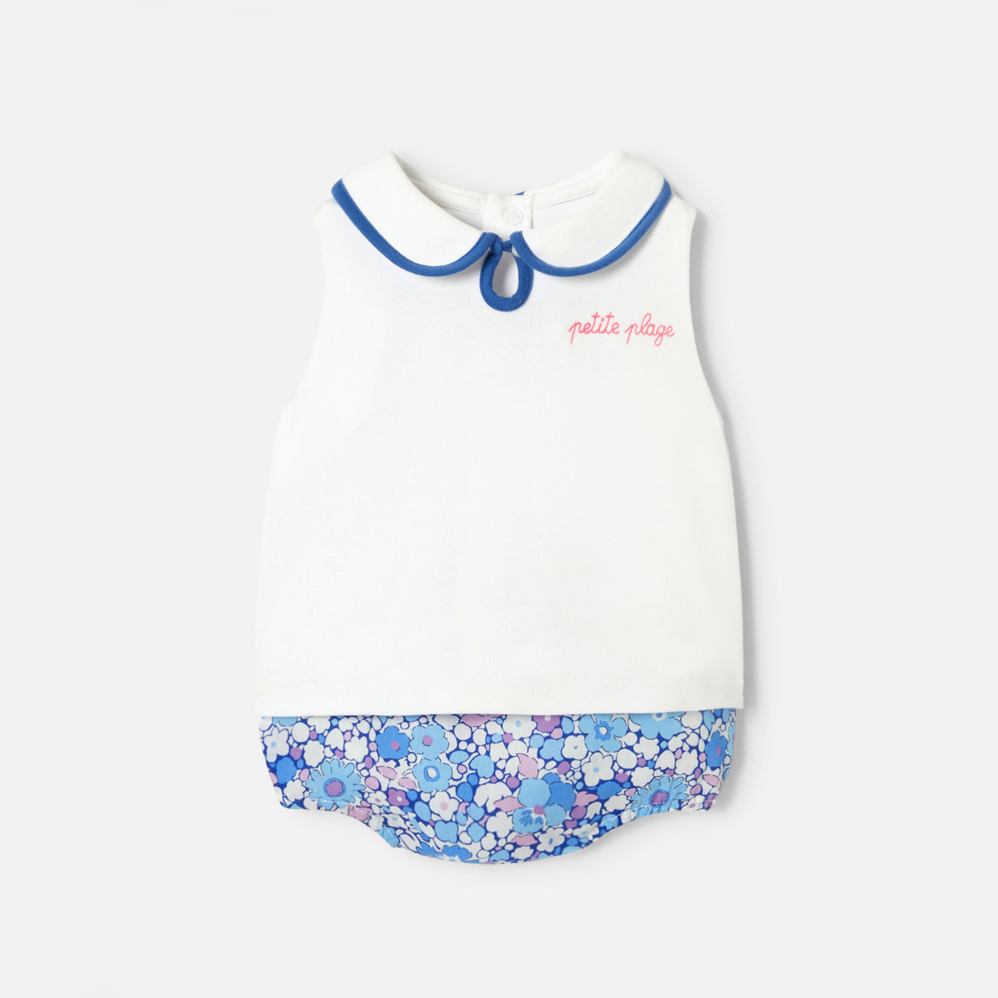 1 QTY / BLANC/MULTICO PAP ENSEMBLE CASSIOPEE