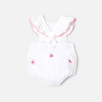 1 QTY / BLANC/MULTICO PAP COMBINAISON/ BLOOMER COQUILLAGE