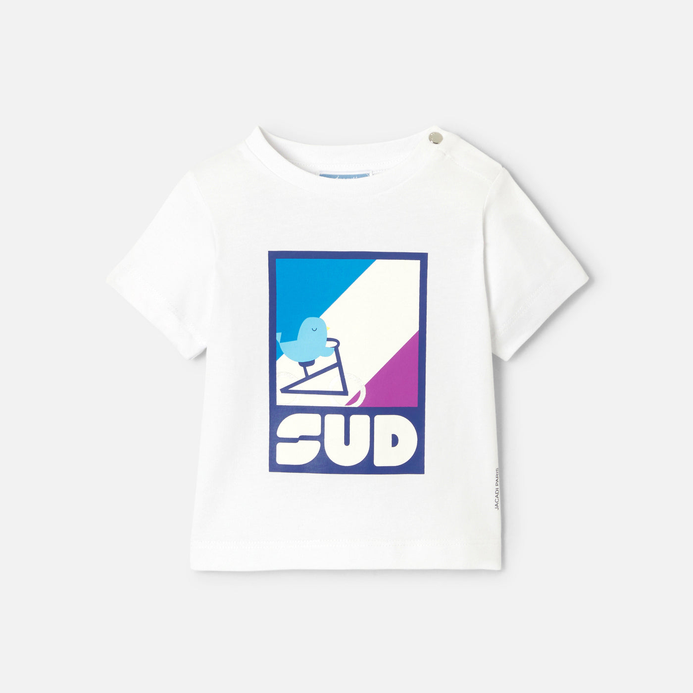 15 QTY / BLANC JACADI PAP TEE-SHIRT COSSE