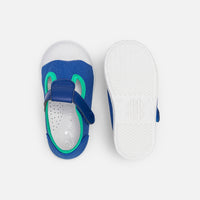 0 QTY / BLEU/VERT CHAUSSURES TOILE MAGIC COL