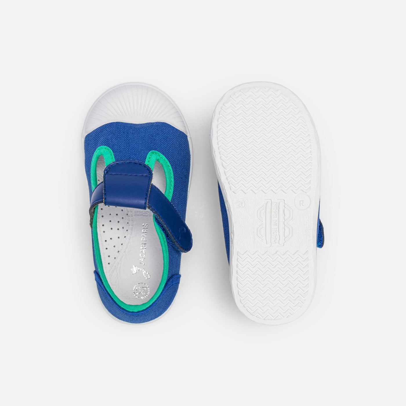 0 QTY / BLEU/VERT CHAUSSURES TOILE MAGIC COL