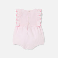 217 QTY / ROSE PALE  PAP COMBINAISON/ BLOOMER CARAMELLE