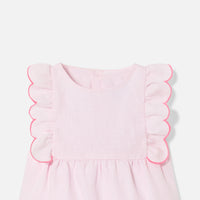 217 QTY / ROSE PALE  PAP COMBINAISON/ BLOOMER CARAMELLE