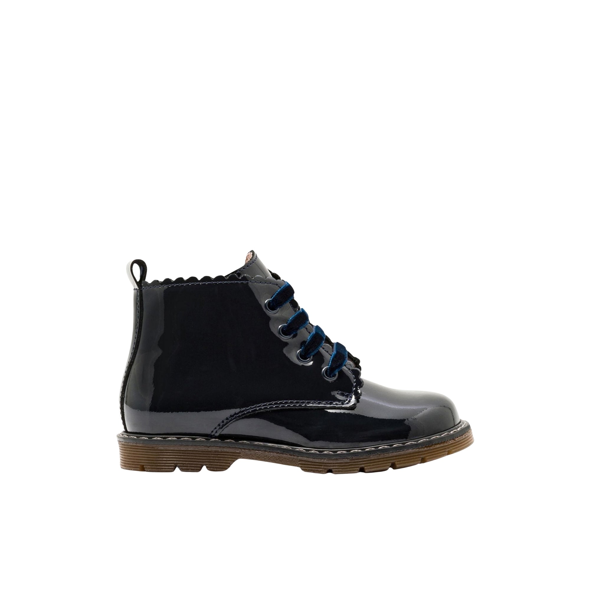 Tapioca Bis leather ankle boots - Navy