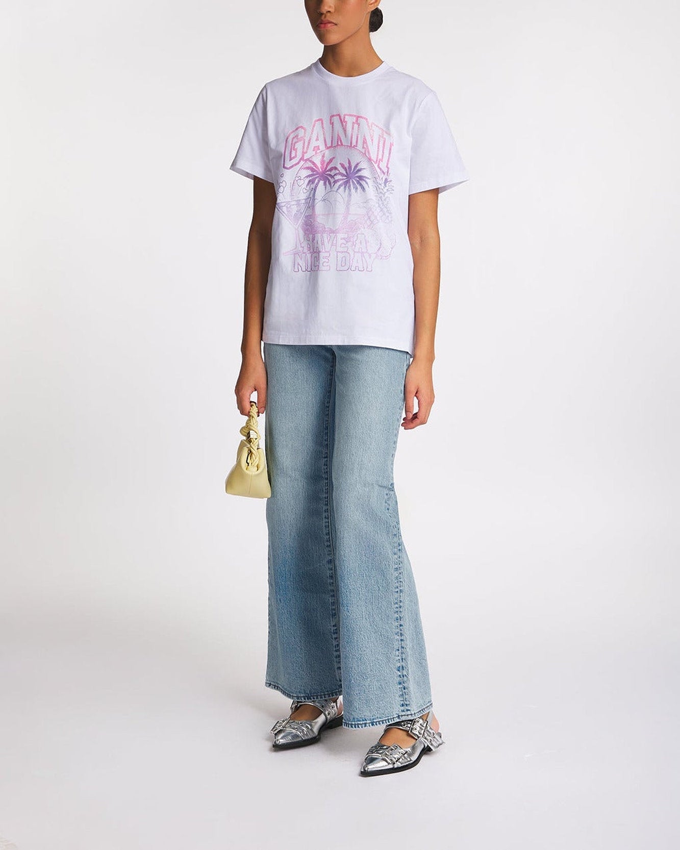 T-shirt Holiday à logo imprimé - Bright White