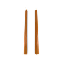 Duo de bougies flambeaux - Marron