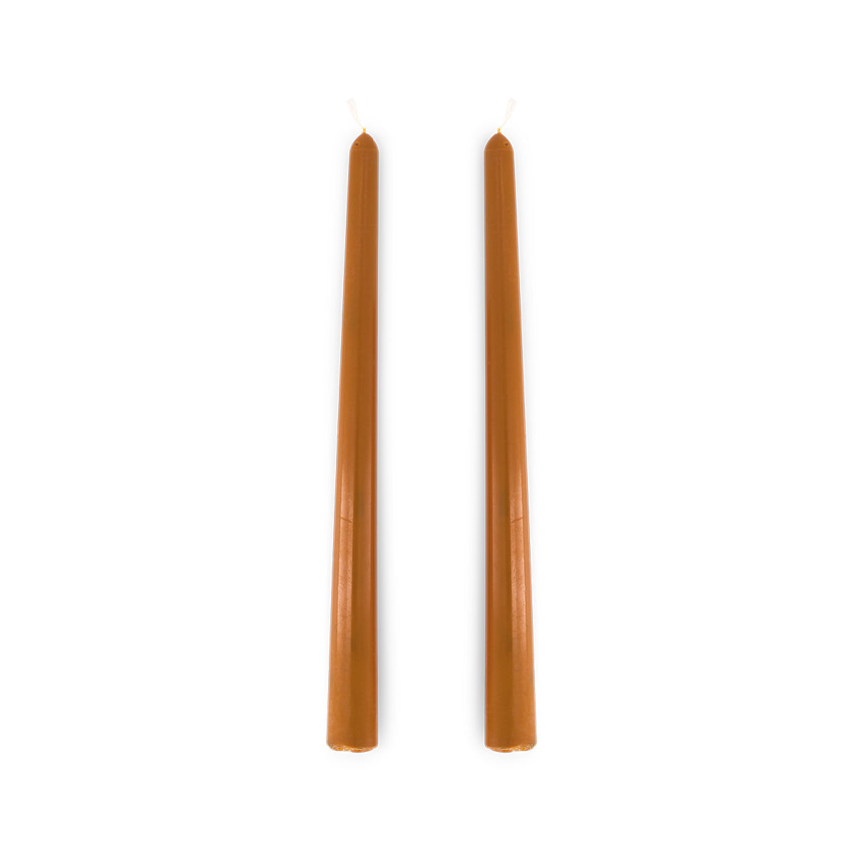 Duo de bougies flambeaux - Marron